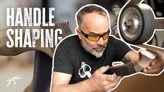 BLADESMITHING  Shaping a Knife Handle  Basics [upl. by Rases853]