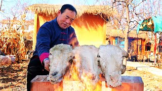 making dry meat  सुकुटी  sheep farm [upl. by Adnotal]