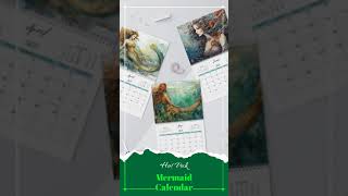 2025 Fantasy Mermaid Art Wall Calendar Planner [upl. by Ajssatsan950]