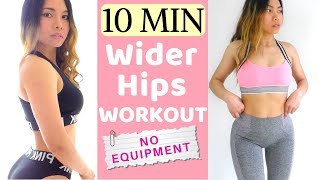 10 MIN Curvier Wider Hip Workout Grow Side Booty At Home No Equipment  Hana Milly [upl. by Teyugn]