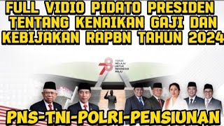 🔴LIVE PIDATO PRESIDEN DALAM PENYAMPAIAN KENAIKAN GAJI PNS DAN PENSIUNAN amp KEBIJAKAN DALAM RAPBN 2024 [upl. by Annaer]