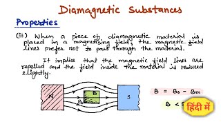 19 Diamagnetic materials  Magnetism and matter 12th  Physics handwritten notes cbse [upl. by Oal]