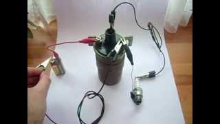 Manually creating Sparks Ignition Coil  9v Battery [upl. by Elyssa]