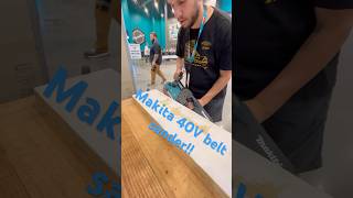 Makita 40V belt sander First look at a brand new product from Makita beltsander makitapoweron [upl. by Kreitman]