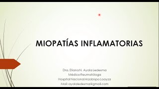 Miopatías inflamatorias Dra Eliana Ayala [upl. by Gustie71]