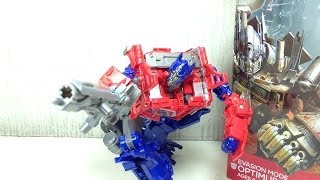 Evasion Mode Optimus Prime Transformers 4 Generations Voyager Class Review [upl. by Alatea]