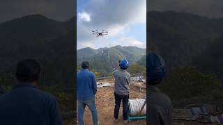 🇨🇳 This is how electric workers set up highvoltage transmission lines using drones [upl. by Plusch]