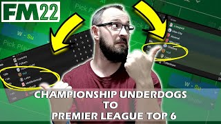 CHAMPIONSHIP UNDERDOGS to PREMIER LEAGUE TOP 6 IN 3 SEASONS  FM22 TACTICS [upl. by Anileba]