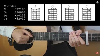 Lil Nas X  Old Town Road feat Billy Ray Cyrus EASY Guitar Tutorial With Chords  Lyrics [upl. by Anirbas810]