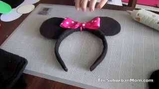 How to Make Mickey Minnie Mouse Ears Headband Tutorial [upl. by Aitnahc805]