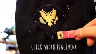 How to Sew on a Uniform Patch [upl. by Ellehsor]