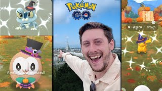 NEW Costume Shiny Pokémon CAUGHT Pokemon GO Halloween Part 2 in Turin [upl. by Lemkul]