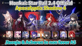 E0S0 Jiaoqiu E0S1 Acheron amp E0S0 Argenti E0S0 Ruan Mei  AS 4  F2P  Honkai Star Rail 24 Official [upl. by Alaham]