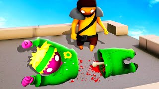 Cutting My Friend in HALF  Gang Beasts Funny Moments [upl. by Ayotol]