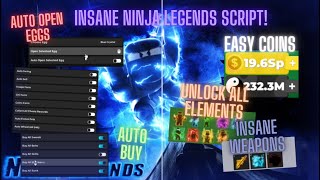 2024 Ninja Legends Script Auto Buy Belts Auto Sell Auto Hoop Auto Element amp More [upl. by Yrellih]