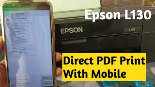 Epson L130 PDF Print with Mobile  Epson L130 Print Direct With Phone [upl. by Oneal]