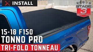 20152018 F150 and Raptor Tonno Pro Tri Fold Tonneau Cover Install [upl. by Alver862]