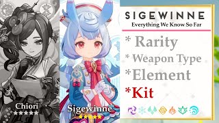 NEW UPDATE SIGEWINNE Kit Element Weapon Type and Rarity Details  Genshin Impact [upl. by Asyla]