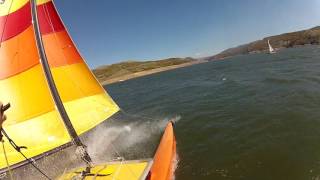 Hobie 16 Pitchpoling in Slowmotion [upl. by Ecnaret247]