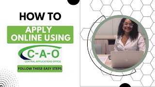 How To Apply Online Using The CAO Website For First Time Applicant [upl. by Ailis482]