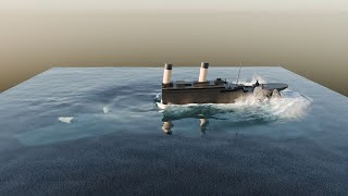 Titanic Sinks in the Daytime  CELL FLUIDS RENDER [upl. by Oijimer]