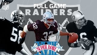 Super Bowl XVIII Marcus Allen Runs All Over Washington  Redskins vs Raiders  NFL Full Game [upl. by Niletak]