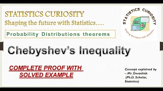 Chebyshevs inequality Proof and solved examples from prestigious exams such as IIT JAM MS [upl. by Olegna]