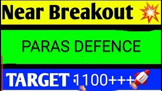 PARAS DEFENCE SHARE LATEST NEWS TODAYPARAS DEFENCE SHARE TARGETPARAS DEFENCE SHARE ANALYSIS [upl. by Ringsmuth871]