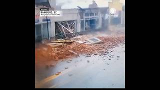 Surveillance Video Shows Tornado Tear Through Bamburg SC [upl. by Sansen854]