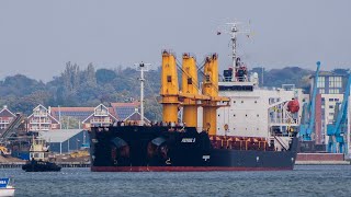 Bulk carrier MV PETREL S arriving at the port of ipswich 191021 [upl. by Dorreg]