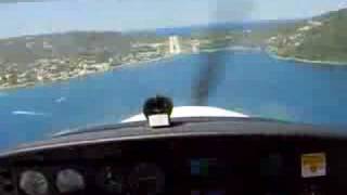 Plane landing at skiathos pilots view [upl. by Ardyth42]