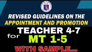 Guidelines for Teacher 47 at Master Teacher 15 [upl. by Benedetto]