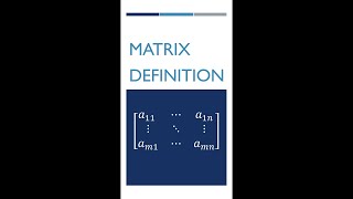 What is Matrix  Matrix definition in maths  Matrix  shorts mathuniverse28 matrix [upl. by Robertson278]