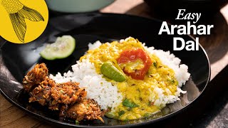 Arahar Dal Recipe—an easy Bengali dal recipe with toor dal or split pigeon peas [upl. by Ephrayim]