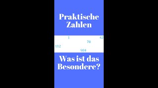 ⚡️ Praktische Zahlen  Shorts  ObachtMathe [upl. by Bez]