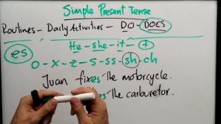 Presente simple forma afirmativa  Terminaciones s  es  ies [upl. by Harpp]