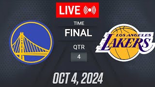 NBA LIVE Los Angeles Lakers vs Golden State Warriors  October 4 2024  NBA Pre Season LIVE 2K25 [upl. by Mcmaster]