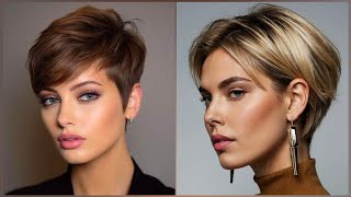 Pixie Haircuts For women Over 40  Latest Short Bob Haircut  Boy Cut For Girls  Undercut Pixie [upl. by Octavla]