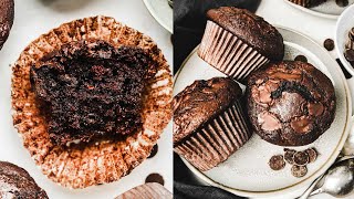 Meilleure recette de muffins au chocolat super moelleux et facile à faire  Sweetly Cakes [upl. by Filomena670]