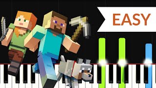 Dreiton  C418  Minecraft EASY Piano Tutorial [upl. by Maxie481]