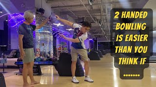 How to Bowl TwoHanded Aim and Swing Part 2 [upl. by Tnayrb]