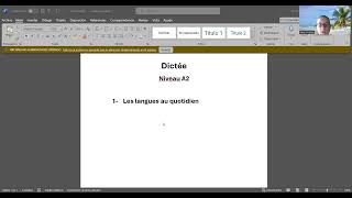 Dictée A21 les langues au quotidien [upl. by Bj]