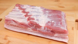 Der berühmte Schweinebauch der die Welt verrückt macht Fleisch einfach in Papier einwickeln ASMR [upl. by Macpherson]