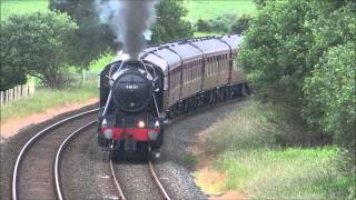 LMS 8f 48151 on the Cumbrian Coast Express 14062014 [upl. by Enehpets814]