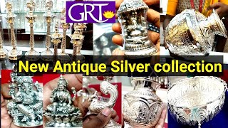 GRT silver collection  Latest GRT silver collection Silver Kuthuvilakku God idols kasalasombu [upl. by Garcon]