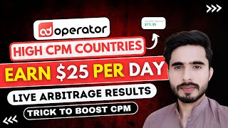 Adoperator Arbitrage Live Results  Adoperator High CPM Countries [upl. by Ymia]