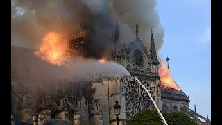 Watch how the NotreDame cathedral fire unfolded [upl. by Ecnaret]