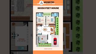 36x50 Feet House Plan  2d homedesign houseplan trending shorts archbytes [upl. by Streetman337]