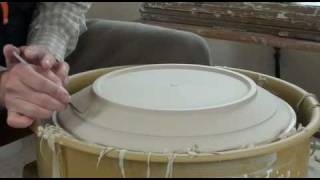 48 Trimming a Large Porcelain Platter with HsinChuen Lin [upl. by Aiekal]