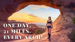 Hiking to ALL the Arches in Arches NP  in a Single Day [upl. by Lancelle820]